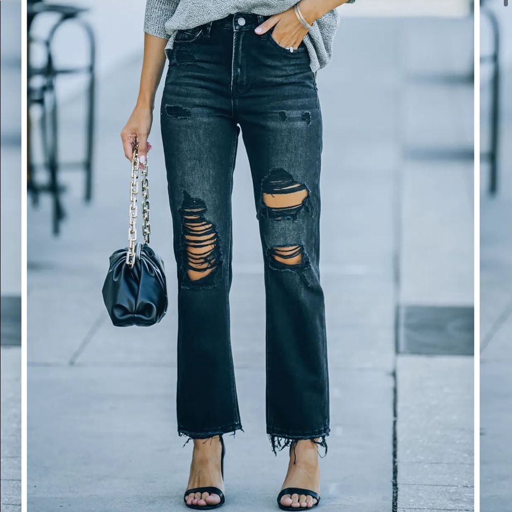 VICI AYCE HIGH RISE 90S VINTAGE STRAIGHT DENIM black size 28